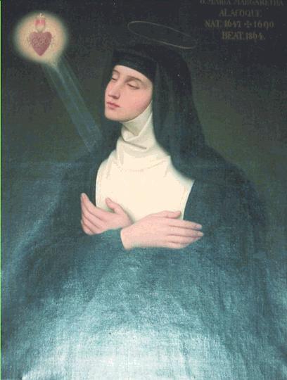 alacoque0008.jpg - Margareta Maria Alacoque, Gemälde im Heimsuchungskloster in Beuerberg, Bayern