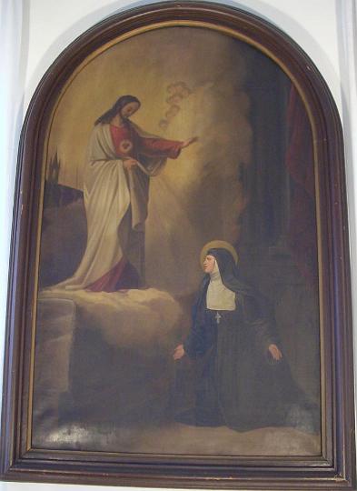 alacoque0016.jpg - Margareta Maria Alacoque, Gemälde im Heimsuchungskloster Beuerberg, Bayern