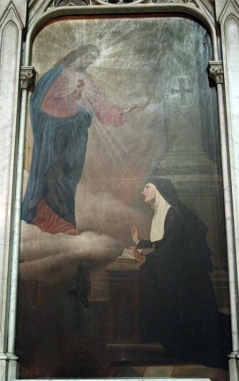 alacoque0044.jpg - Margareta Maria Alacoque, Gemälde in der Kathedrale St. Pierre von Annecy, Frankreich