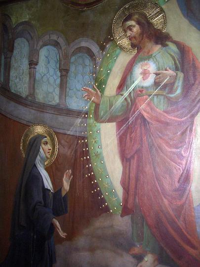 alacoque0054.jpg - Margareta Maria Alacoque, Gemälde in der Basilika von Mailand, Italien