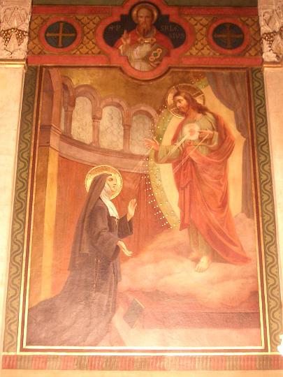 alacoque0055.jpg - Margareta Maria Alacoque, Gemälde in der Basilika von Mailand, Italien
