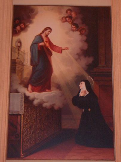 alacoque0057.jpg - Margareta Maria Alacoque, Gemälde im Heimsuchungskloster Moncalierei bei Turin, Italien