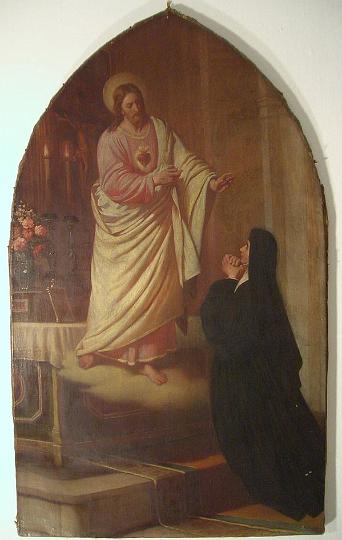 alacoque0063.jpg - Margareta Maria Alacoque, Gemälde im Heimsuchungskloster in Oberroning, Bayern