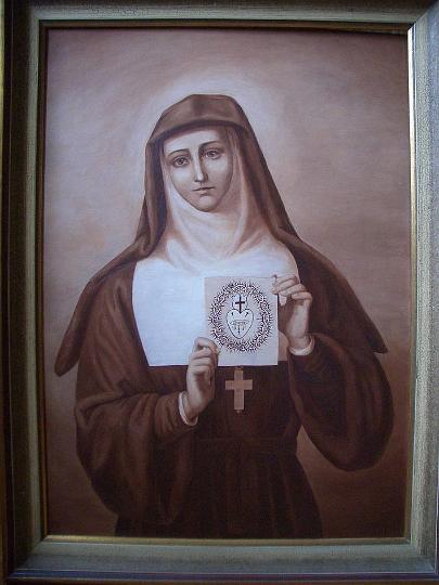 alacoque0064.jpg - Margareta Maria Alacoque, Gemälde im Heimsuchungskloster in Oberroning, Bayern