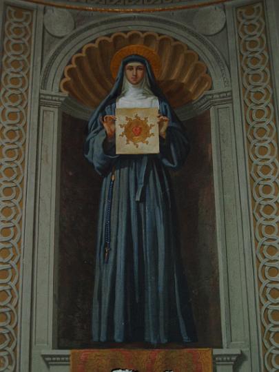 alacoque0068.jpg - Margareta Maria Alacoque, Statue in einer Kirche in Rom, Italien
