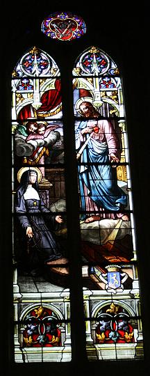 alacoque0070.jpg - Margareta Maria Alacoque, Glasfenster in der Kathedrale St. Francois de Sales in Chambéry, Frankreich