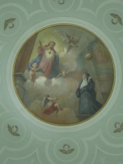 alacoque0077.jpg - Margareta Maria Alacoque, Gemälde im Heimsuchungskloster in Padua, Italien