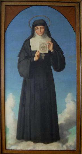 alacoque0081.jpg - Margareta Maria Alacoque, Gemälde im Heimsuchungskloster Paray-le-Monial, Frankreich