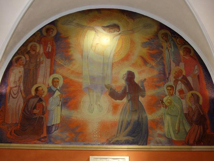 alacoque0083.jpg - Margareta Maria Alacoque, Altarmosaik in der Kirche des Heimsuchungskloster Paray-le-Monial, Frankreich