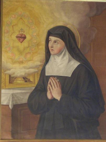 alacoque0088.jpg - Margareta Maria Alacoque, Gemälde im Heimsuchungskloster Pielenhofen, Bayern
