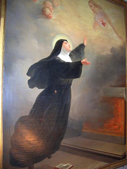 alacoque0090.jpg - Margareta Maria Alacoque, Gemälde im Heimsuchungskloster in Pinerolo, Italien