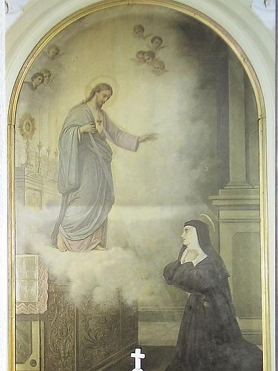 alacoque0091.jpg - Margareta Maria Alacoque, Gemälde im Heimsuchungskloster in Pistoia, Italien