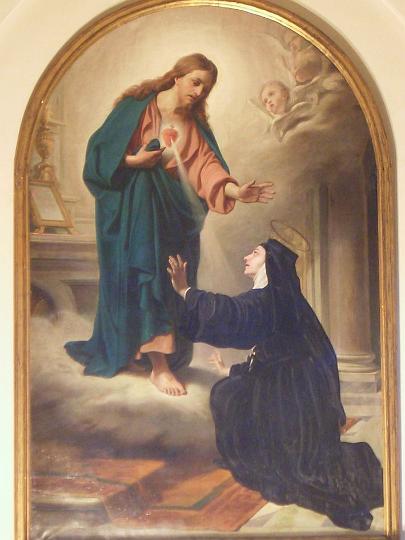 alacoque0093.jpg - Margareta Maria Alacoque, Gemälde im Heimsuchungskloster in Rom, Italien