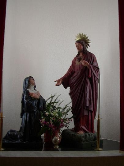 alacoque0094.jpg - Margareta Maria Alacoque, Statue im Heimsuchungskloster in Rosolini, Italien