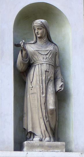 alacoque0098.jpg - Margareta Maria Alacoque, Statue im Heimsuchungskloster in Salo, Italien