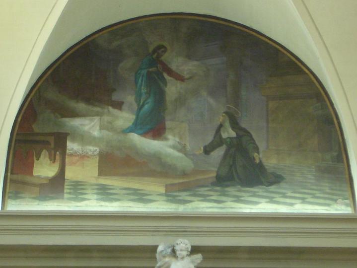 alacoque0100.jpg - Margareta Maria Alacoque, Gemälde im Heimsuchungskloster San Vito al Tagliamento, Italien