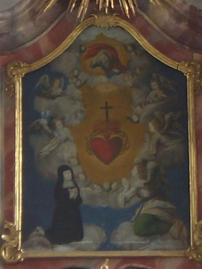 alacoque0106.jpg - Margareta Maria Alacoque, Gemälde im Heimsuchungskloster Solothurn, Schweiz