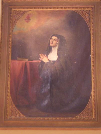 alacoque0110.jpg - Margareta Maria Alacoque, Gemälde im Heimsuchungskloster Soresina, Italien