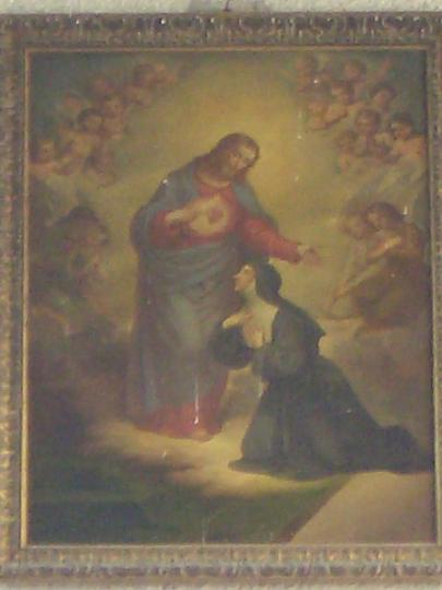 alacoque0113.jpg - Margareta Maria Alacoque, Gemälde im Heimsuchungskloster Turianova, Italien