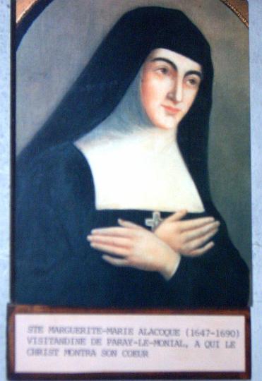 alacoque0114.jpg - Margareta Maria Alacoque, Gemälde in der Pfarrkirche von Thorens, Frankreich