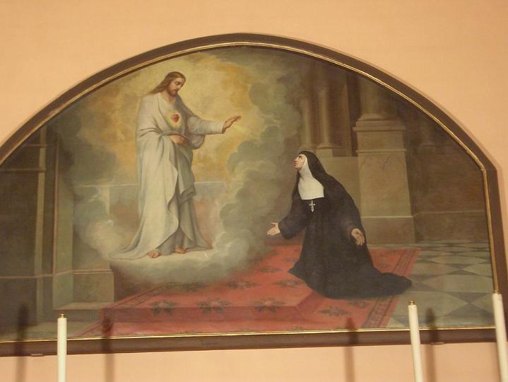 alacoque0121.jpg - Margareta Maria Alacoque, Gemälde im Heimsuchungskloster von Vif (Isere), Frankreich