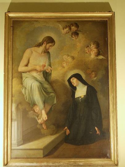 alacoque0123.jpg - Margareta Maria Alacoque, Gemälde im Heimsuchungskloster San Giorgio del Sannio, Italien