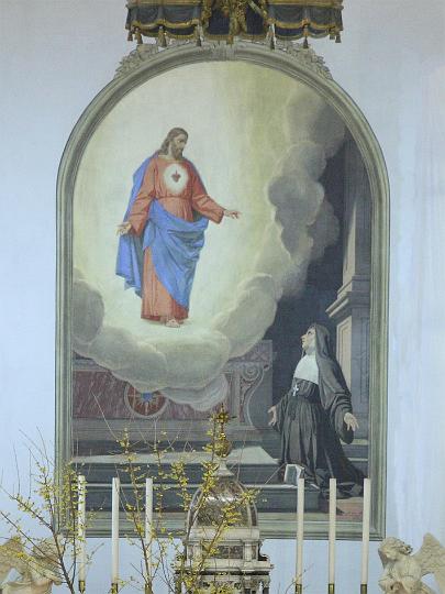 alacoque0137.jpg - Margareta Maria Alacoque, Gemälde in der Pfarrkirche in Chirignago, Italien