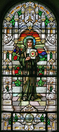 alacoque0143.jpg - Margareta Maria Alacoque, Glasfenster in der St. Francis of Assisi Catholic Church in Milwaukee, WI, USA