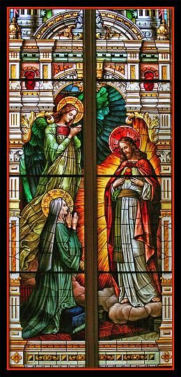 alacoque0145.jpg - Margareta Maria Alacoque, Glasfenster in der Basilica of Josaphat in Milwaukee, WI, USA