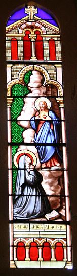 alacoque0187.jpg - Margareta Maria Alacoque, Glasfenster in der Pfarrkirche von Verosvres, Frankreich, Geburtsort der heiligen Margareta Maria Alacoque