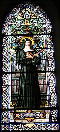 Chantal07.jpg - Glasfenster in der Pfarrkirche von Thorens, Frankreich
