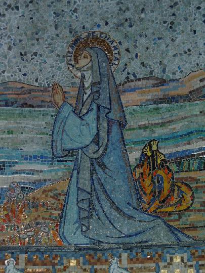 Chantal54.jpg - Mosaik in der Kirche Notre-Dame du Léman in Vongy am Genfer See, Frankreich
